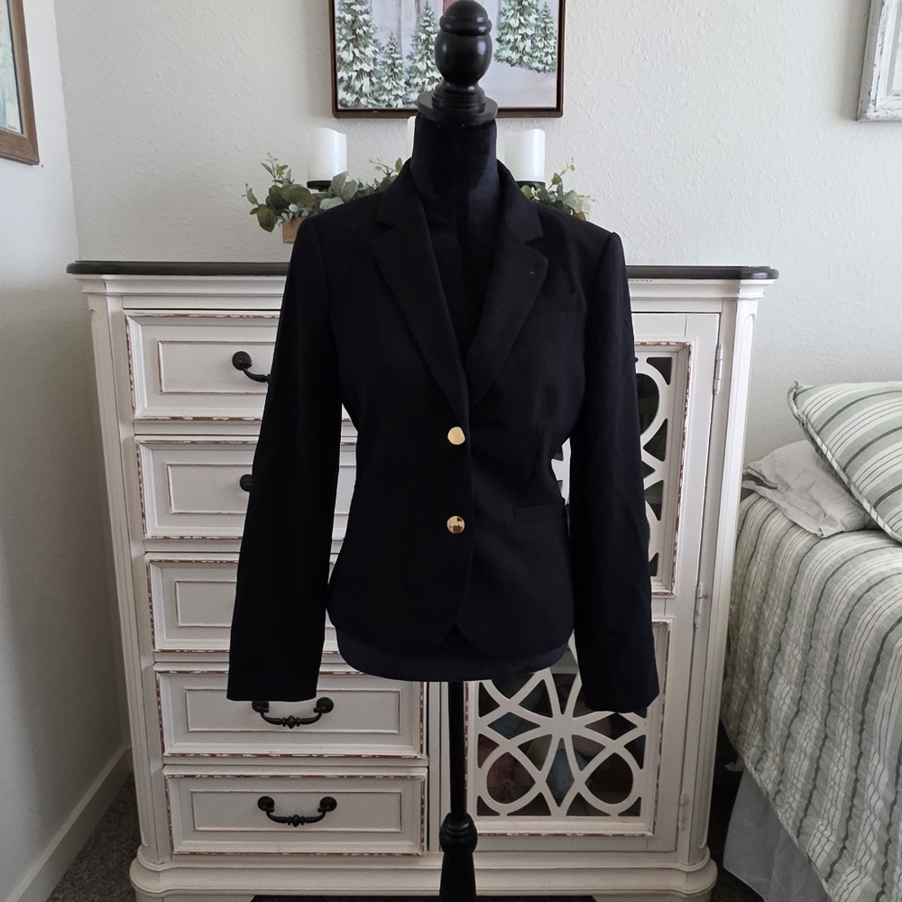 Calvin Klein Black Blazer with Gold Accents